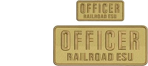 Officer Railroad Esu embroidery patches 4 X 10" and 2x5  hook on back  - Picture 1 of 2