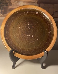 Pyrite Sandstone Stoneware Plate by Pierre Digan 10”D - Picture 1 of 12