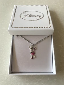 Brand New, Boxed Genuine Disney © Minnie Mouse Silver & Enamel Pendant Necklace - Picture 1 of 5