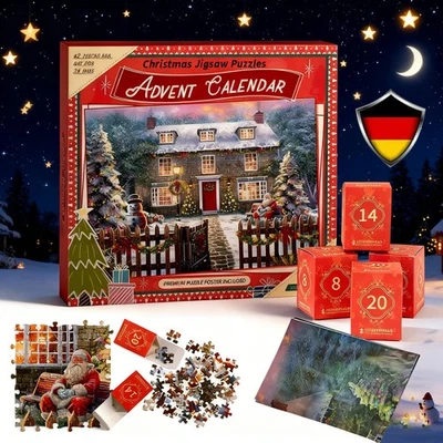 Advent Calendar Christmas Puzzle 2025, Advent Calendar 2025 Children 1008 Pieces DE - Image 1 of 4
