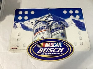 Vintage Busch Beer NASCAR Fans Pit Car Driver Advertising Paper Sign - Picture 1 of 2