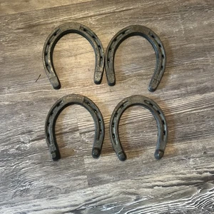 4 Vintage Genuine DIAMOND Hot Forged H00/OPL Horseshoe - Picture 1 of 7