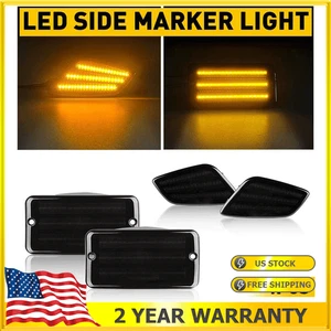Fit 97-06 Jeep TJ Wrangler Smoke Bumper Amber Signal Fender Side Marker Lights - Picture 1 of 15