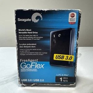 Seagate FreeAgent GoFlex 1TB USB 3 Or 2, External Hard Drive STAA1000101 SEALED - Afbeelding 1 van 5