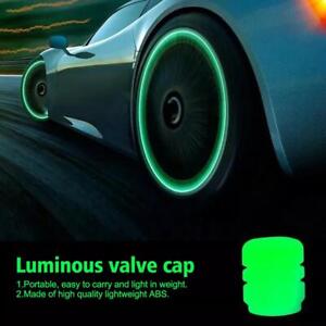 Luminous Car Tires Valve Cap Fluorescent Night Motorcycle Wheels~ Bike Y4N6