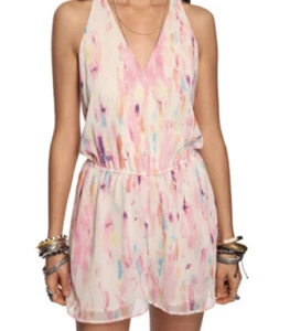 Mono trasero transparente sin mangas rosa pastel para mujer Rory Beca talla M excelente en excelente condición - Imagen 1 de 5