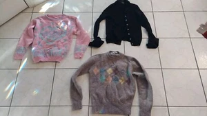 Girls Sweater Lot Of 3 Sz. Medium (12) Vintage Pink Banana Republic Cardigan - Picture 1 of 5