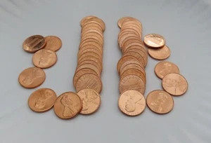 1995 P+D US Mint Set Uncirculated Lincoln Cents 25 each mint cut from mint cello - Picture 1 of 9