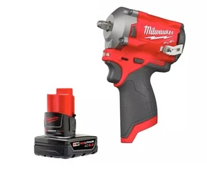 MILWAUKEE M12FIW38-0 12V M12 FUEL 3/8" IMPACT WRENCH WITH 1 X 6AH BATTERY - Picture 1 of 1