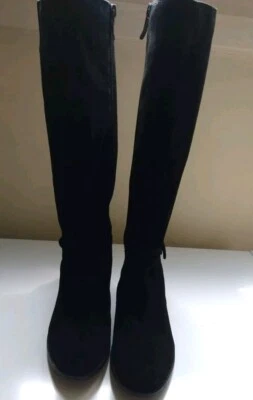 Botas EASY SPIRIT para mujer Chaza altas negras de gamuza hasta la rodilla con cremallera talla 6,5 Foto 1 de 4