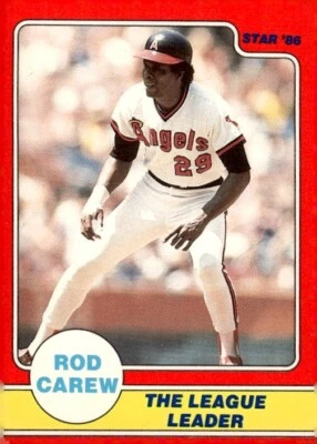 1986 Star #17 Rod Carew California Angels HOF - Image 1 of 2