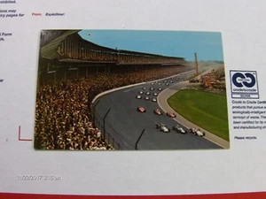 Indianapolis Motor Speedway Racing Cars Parade Lap Start Indiana 1950s postcard - Picture 1 of 2