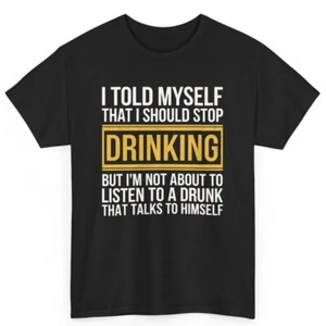 Funny Humorous Drinking T-Shirt Beer Whiskey Lover Gifts Father's Day Tee - Picture 1 of 3