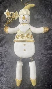 ENCORE 2004 Snowman With Stars and Moveable Legs - Picture 1 of 4