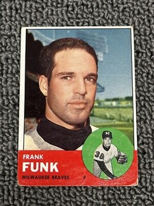 1963 Topps ~ Frank Funk ~ 476 ~ Braves ~ VG ~ Hi Number # SP Short Print