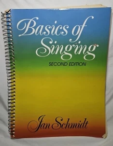 Basics of Singing Seconda Edizione Jan Schmidt pub di Schirmer Books 1989 - Foto 1 di 4
