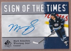 2020-21 SP Authentic '00-01 Retro Sign of the Times #SOTT1MS Mark Scheifele AUTO
