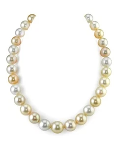 Round Freshwater Cultured Pearl Beaded Necklace 925 SS Luxury Women Wear Jewelry - Picture 1 of 9