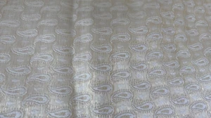 Metallic Gold India Fabric Silk Blend Paisley Swirl 44"x 3yds Heavy Full Piece - Picture 1 of 5