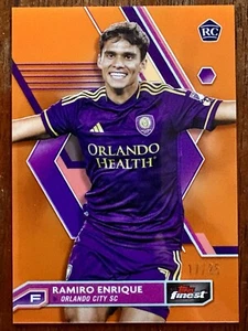 2022-23 Topps Finest MLS RAMIRO ENRIQUE Naranja Refractor/25 Grandes Ligas de Fútbol - Imagen 1 de 2