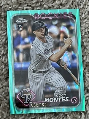 2024 Topps Chrome Coco Montes RC Aqua Lava Refractor /199 - Image 1 of 3