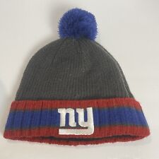 New York Giants Fleece Knit Beanie Hat Cap Mens NFL Football Gray Red Blue Cuff