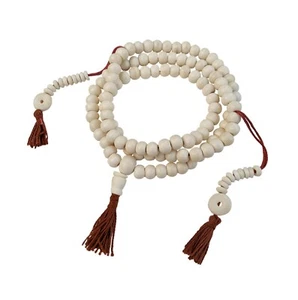 Yak Bone Mala Prayer Rosary Beads 108 Meditation Buddhist Necklace Wrap Bracelet - Picture 1 of 3
