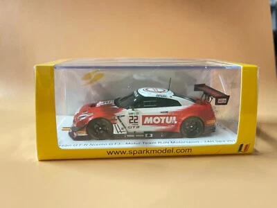 Spark 1/43 SB183 Nissan GT-R Nismo GT3 Motul Team RJN Motorsport SPA 24H 2017 22 - Immagine 1 di 3
