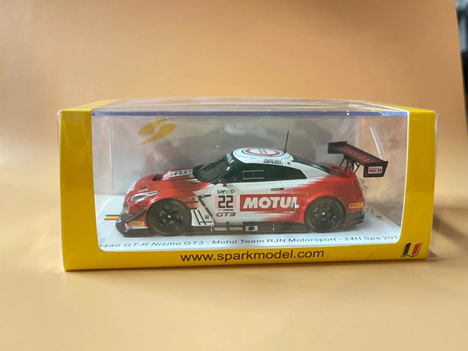 Spark 1/43 SB183 Nissan GT-R Nismo GT3 Motul Team RJN Motorsport SPA 24H 2017 22 - Immagine 1 di 3