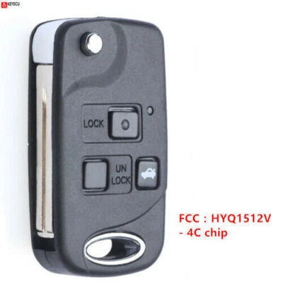 for Lexus ES300 GS300 IS300 1998-2005 Flip Modify Remote Key Fob HYQ1512V - 4C Foto 1 de 4