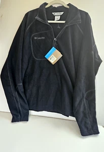 Columbia Men's XXL Black Western Trek Half Zip Fleece Jacket NWT - Picture 1 of 3