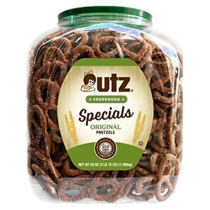 Utz Sourdough Specials Pretzels Original 63 oz. Barrel Classic Pretzel Kno