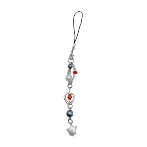 Handmade Beaded Keychain Lanyard String Colorful Star Pendant Keyring Ornament - Photo 1/8