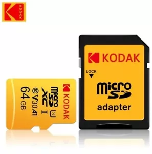 Kodak 64gb micro SDXC Class-10 4K HD TF Card 95 MB/s U3 UHS-1 Adapter INCLUDED! - Picture 1 of 3