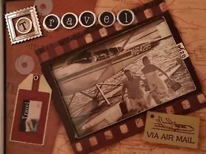 Travel Memories Decorated Wood Picture Photo Frame 4x6 Great Stocking Stuffer - Picture 1 of 3