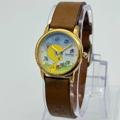Reloj Armitron Piolín Pájaro Tono Dorado Mariposa Vintage 1997 Para Mujer/Niño Funciona Foto 1 de 4
