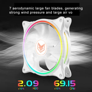 Ventilateurs ARGB LED silencieux PC refroidissement par air ventilateurs ARGB boîtier d'ordinateur jeu PC ventilateur de refroidissement 5 V - Photo 1/12