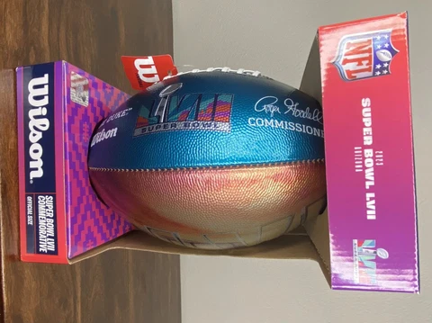 Kansas City Chiefs & Philadelphia Eagles Super Bowl NFL football. Only 57 Made! Cover