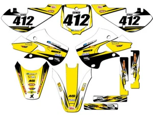 2000-2009 DRZ 110 VELOCITY Yellow Senge Graphics Kit Compatible with Suzuki - Bild 1 von 10