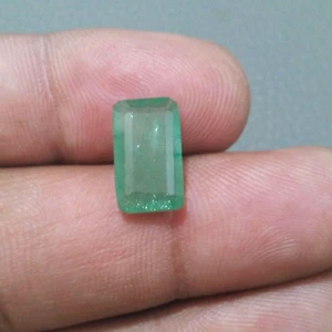 Lo último enorme verde esmeralda zambiana facetada octágono 3,30 quilates piedra preciosa suelta - Imagen 1 de 7