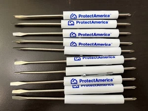 Lot of 10 Alexander Small Double Screwdrivers Flat And Phillips w/pocket clip - Bild 1 von 1