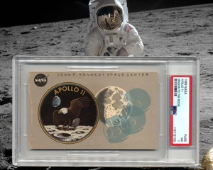 1969 APOLLO 11 Launch Pass / Ticket For NASA Mission to the Moon PSA 7 - Picture 1 of 3
