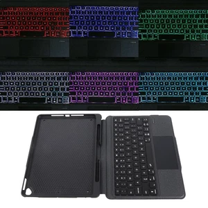 Tablet Keyboard Magnetic Backlit Ergonomic Trackpad Type C Charge Wireless K NEW - Afbeelding 1 van 12