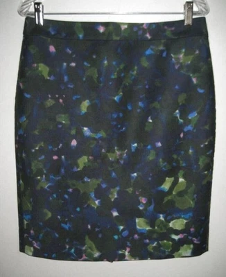 J Crew No 2 Карандаш юбка садовый абажур цветочный размер 10 с подкладкой отличном состоянии - Изображение 1 из 4