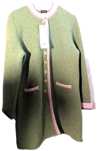 Astrifa women's long cardigan green button up 42 NWT - Picture 1 of 7