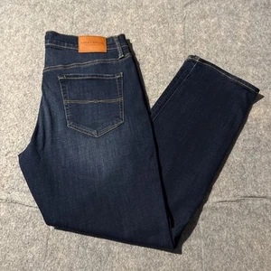 Jeans uomo Lucky Brand 121 slim dritto 34x30 blu scuro denim nuovo con etichetta nuovo lavaggio - Foto 1 di 9