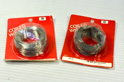 MID-WEST GALVANIZED COILED WIRE - LOT OF 2 -  ONE 18 GA AND ONE 24 GA - Image 1 of 4