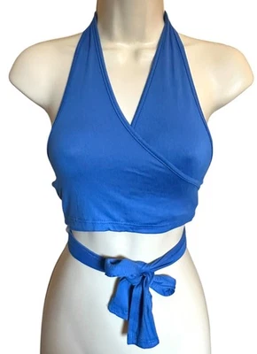 Top corto Gaze DTLA Junior con corbata larga - Multi-uso sin mangas talla L azul real Foto 1 de 4