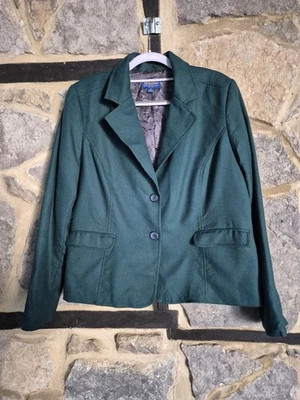 Pendleton Green Wool Cropped Blazer Jacket Size 14 - Image 1 of 4