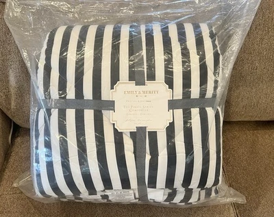 NEW Pottery Barn Teen Emily & Meritt Pirate Stripe Full/Queen Comforter - Image 1 of 3